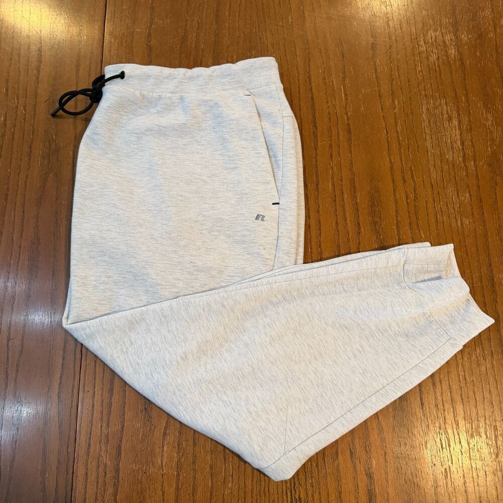 Russell FusionKnit Jogger Sweatpants Gray Mens 3XL Big Tall Athletic Lounge Pant